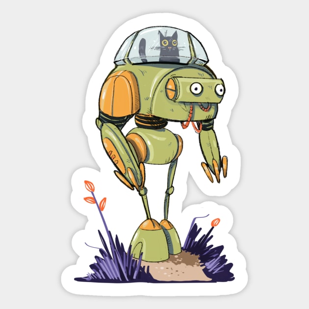 March of robots 2 Sticker by Annada Menon